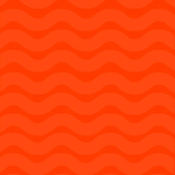 Wavy pattern of orange lines on a red background